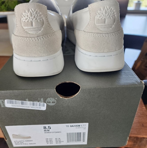 Timberland Women's Atlanta Green Slip On White Shoes Size 8.5M - Picture 5 of 13